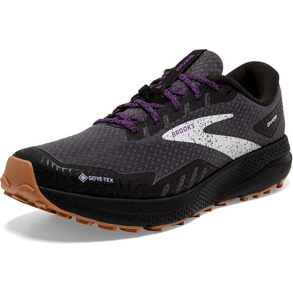 USED Brooks Womens Divide 4 GTX Waterproof Trail Running Shoe,Black-Size 9.5 - Picture 1 of 10